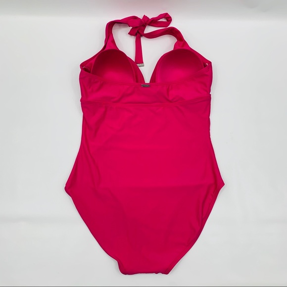 Dkny Swim Dkny Hot Pink Halter One Piece Swimsuit Poshmark